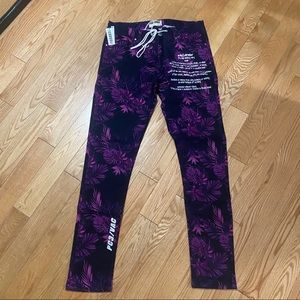 FLORAL SLIM STRAIGHT JEANS